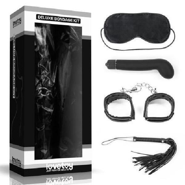 БДСМ-набор Deluxe Bondage Kit: маска, вибратор, наручники, плётка от Lovetoy