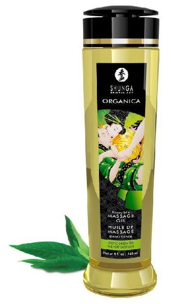 Массажное масло Organica с ароматом зеленого чая - 240 мл.  от Shunga
