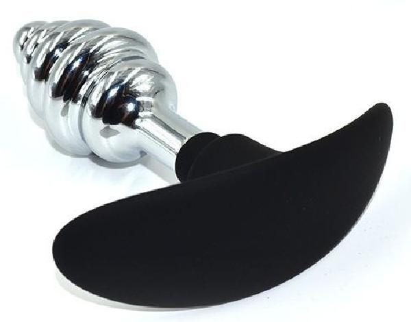 Серебристая пробка-елочка для ношения с силиконовым ограничителем - 10,3 см. от Kanikule