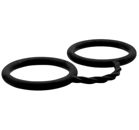 Чёрные силиконовые наручники BONDX SILICONE CUFFS от Dream Toys