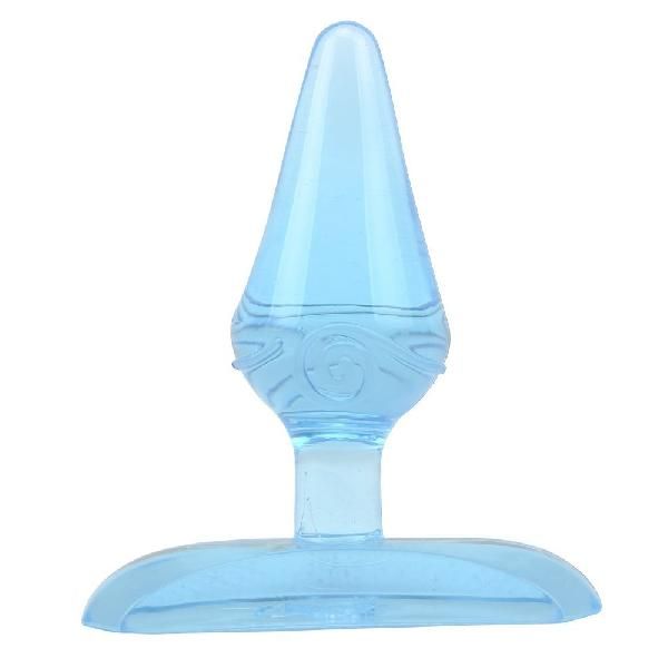 Голубая анальная пробка Gum Drops Plug - 6,6 см. от Chisa