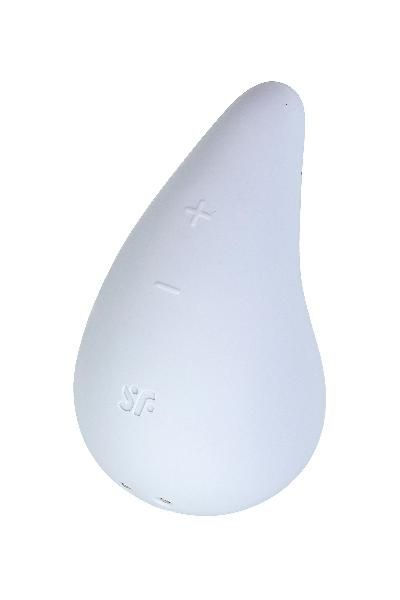 Голубой вибромассажер в форме капли Dew Drop от Satisfyer