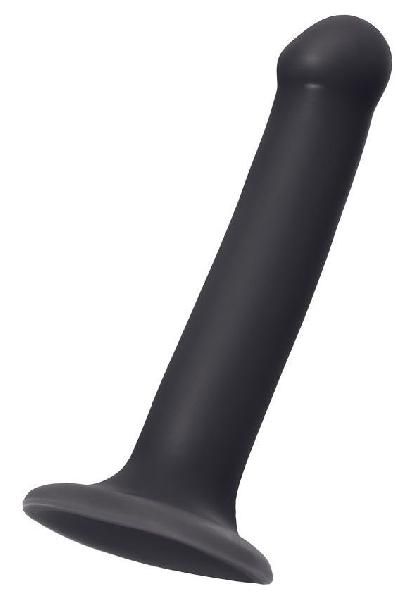 Черный фаллос на присоске Silicone Bendable Dildo M - 18 см. от Strap-on-me