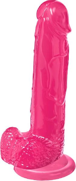 Розовый реалистичный фаллоимитатор Mr. Bold L - 18,5 см. от Bradex