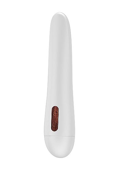 Гладкий белый вибростимулятор Hada - 16,8 см. от Shots Media BV