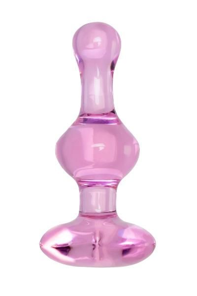 Розовая фигурная анальная втулка - 9,8 см. от Sexus