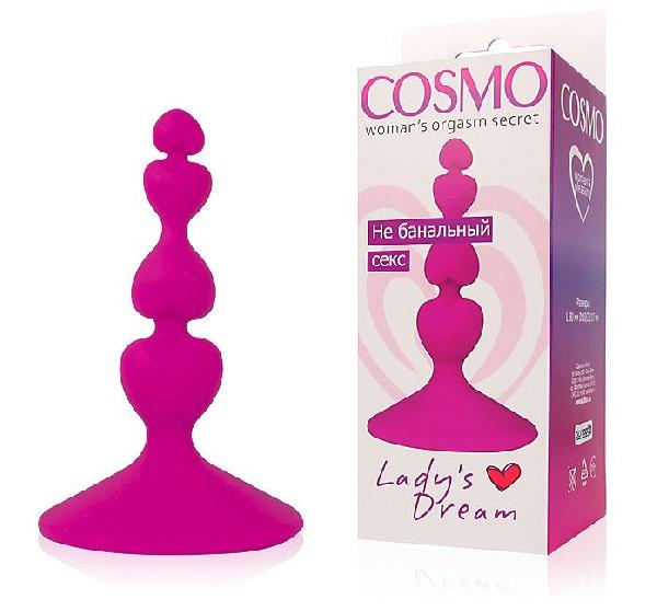 Ярко-розовый анальный стимулятор COSMO - 8 см. от Bior toys