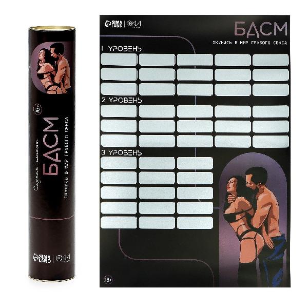 Плакат для двоих со скретч-слоем «БДСМ» от Сима-Ленд