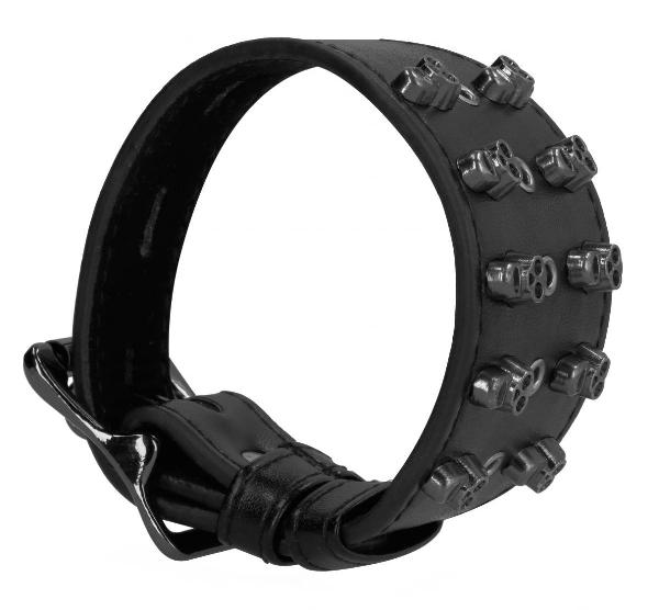 Черный браслет с металлическими заклепками от Shots Media BV