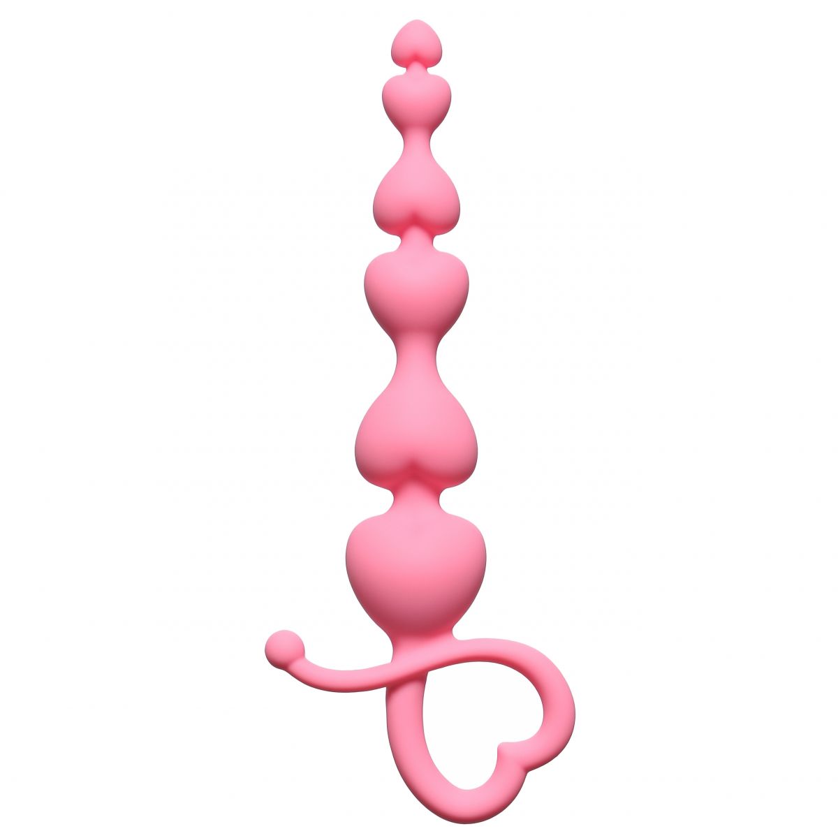 Розовая анальная цепочка Begginers Beads - 18 см. от Lola toys