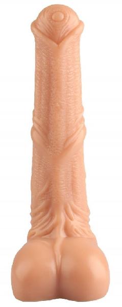 Телесный фаллоимитатор-реалистик с мошонкой - 25 см. от Сумерки богов