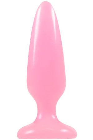 Розовая анальная пробка, светящаяся в темноте, Firefly Pleasure Plug - 10,1 см. от NS Novelties