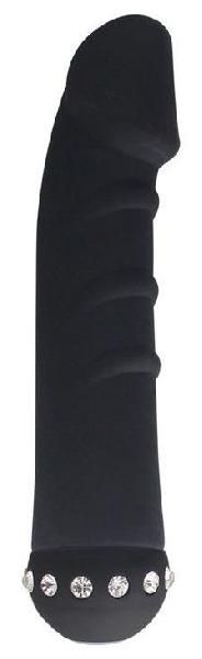 Черный вибратор SPARKLE SUCCUBI VIBRATING DONG - 14,5 см. от Howells