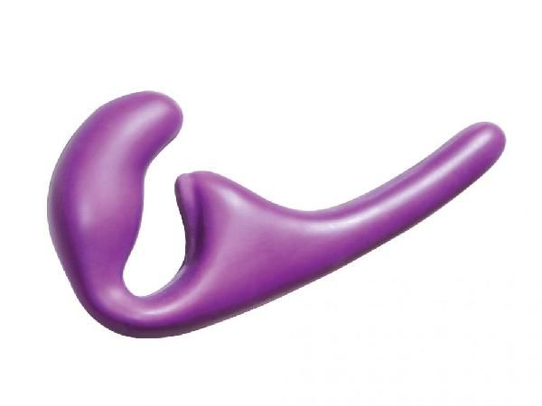 Фиолетовый безремневой страпон Seduction - 20,5 см. от Lola toys