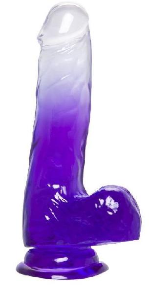 Прозрачно-фиолетовый фаллоимитатор Radi - 17,5 см. от A-toys