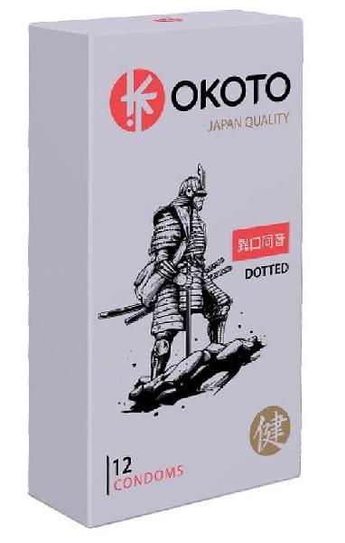 Точечные презервативы OKOTO Dotted - 12 шт. от Sitabella