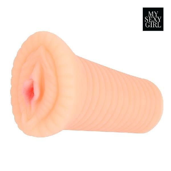 Реалистичный мастурбатор-вагина телесного цвета с вибрацией от Bior toys