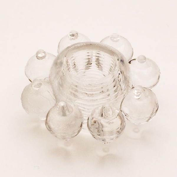 Прозрачное гелевое эрекционное кольцо-цветок от ToyFa