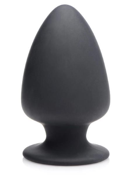 Черная мягкая анальная пробка Squeezable Medium Anal Plug - 11 см. от XR Brands