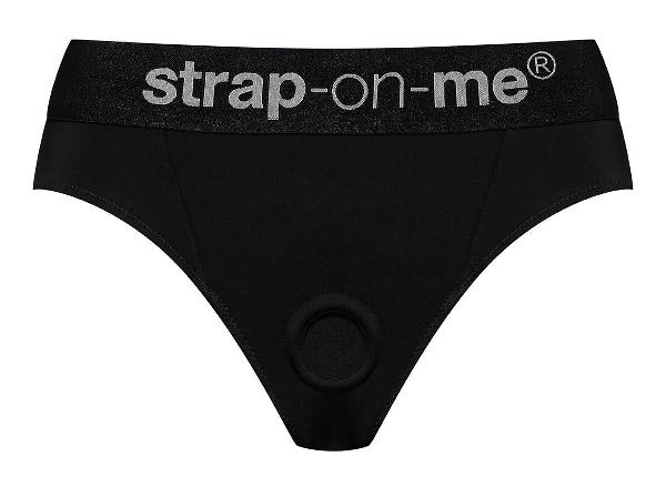 Черные трусики для насадок Heroine Lingerie Harness - size XL от Strap-on-me