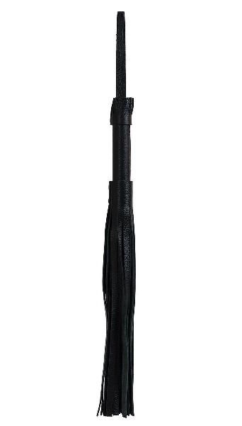 Чёрная кожаная плеть с 26 хвостами - 53 см. от Сумерки богов