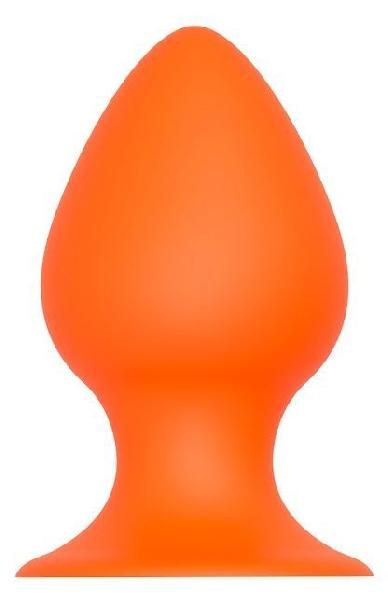 Оранжевая анальная пробка PLUG WITH SUCTION CUP - 13,4 см.  от Dream Toys