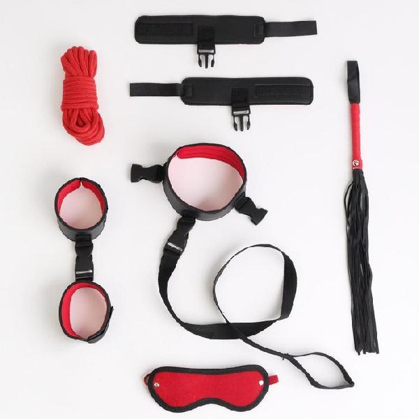Черно-красный эротический набор из 7 предметов от Сима-Ленд