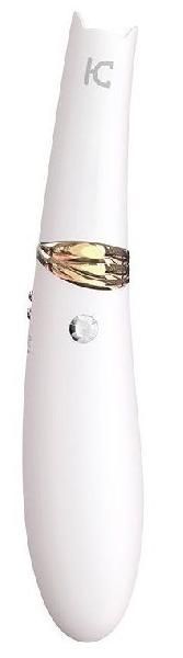 Белый вибромассажер MIISS CC с мембранным стимулятором - 18,5 см. от Kiss Toy