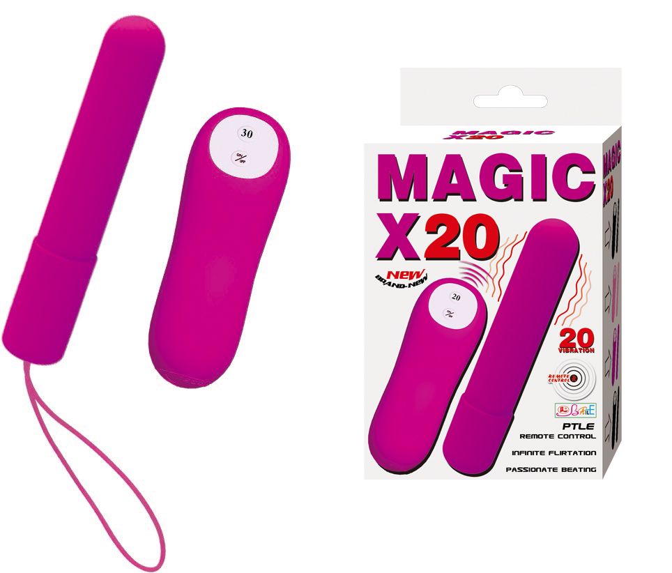 Розовая удлиненная вибропуля Magic x20 от Baile