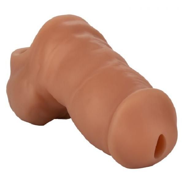 Коричневый фаллоимитатор для ношения Packer Gear Ultra-Soft Silicone STP Packer от California Exotic Novelties