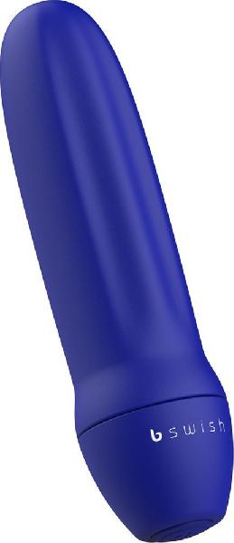 Синяя рельефная вибропуля Bmine Basic Reflex - 7,6 см. от B Swish