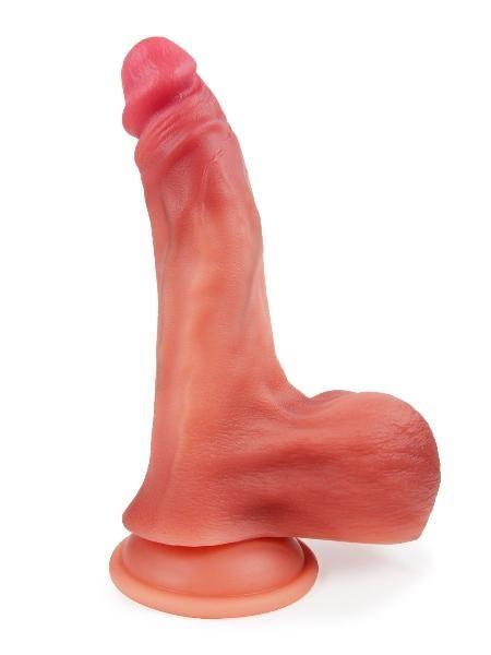 Телесный вибратор-реалистик с пультом ДУ - 23 см. от Erowoman-Eroman