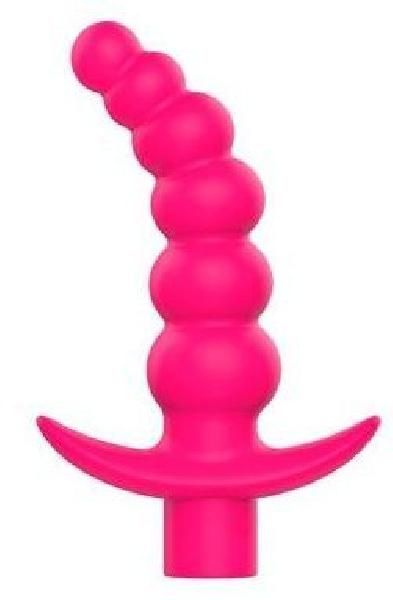 Розовая вибрирующая анальная елочка Sweet Toys - 10,8 см. от Bior toys
