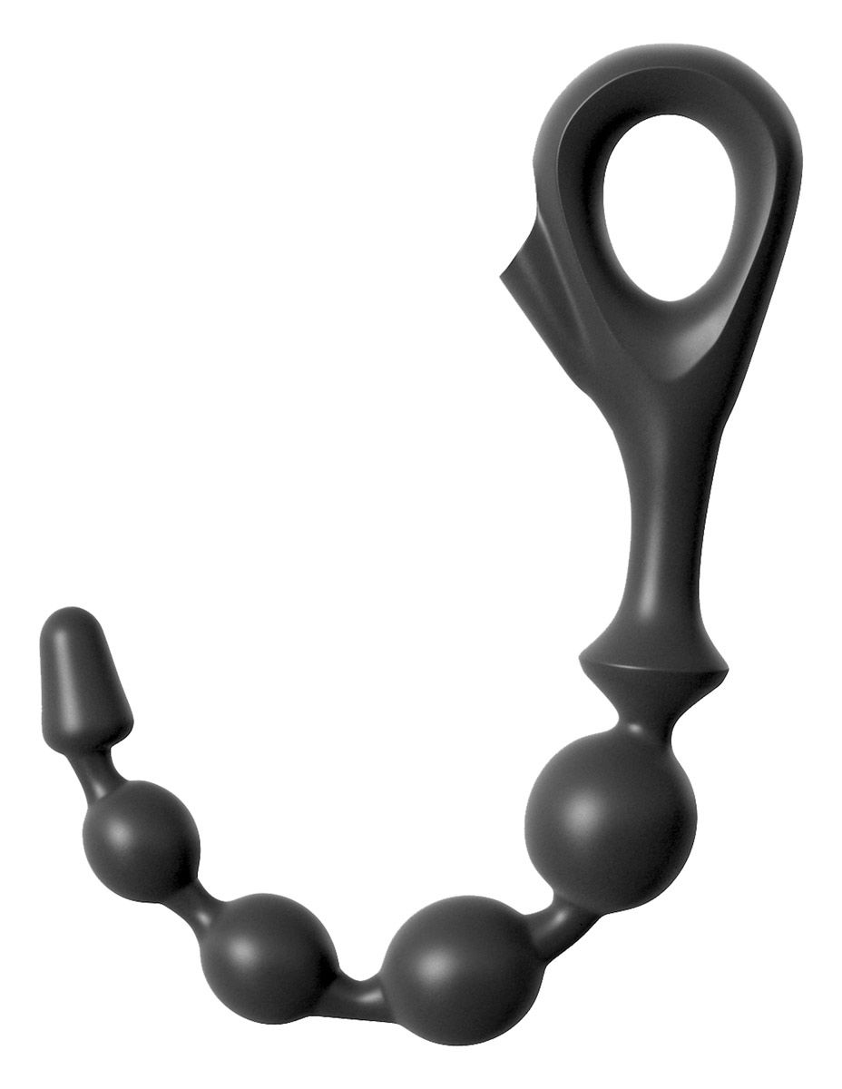 Черная анальная цепочка EZ-Grip Beads - 29,2 см. от Pipedream