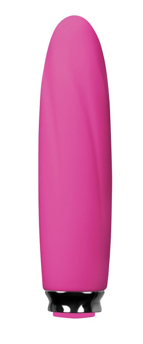 Перезаряжаемый розовый вибромассажер Luxe Compact Vibe Electra - 10,8 см. от NS Novelties