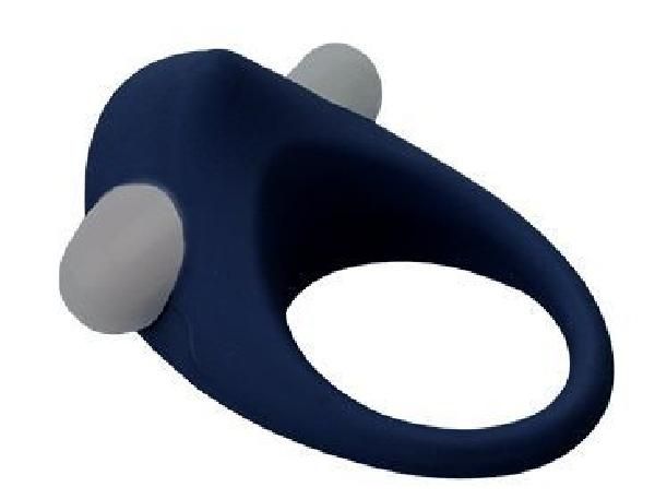 Гладкое синее эрекционное виброкольцо STIMU RING от Dream Toys
