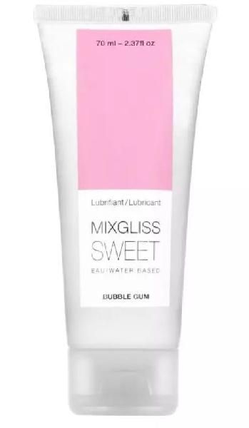 Смазка на водной основе Mixgliss Sweet с ароматом бабл-гам - 70 мл. от Strap-on-me