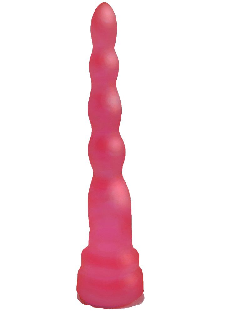 Розовый гелевый расширяющийся к низу анальный стимулятор - 17,5 см. от LOVETOY (А-Полимер)