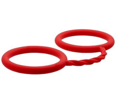 Красные силиконовые наручники BONDX SILICONE CUFFS от Dream Toys