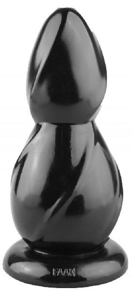 Черная рельефная анальная втулка - 28,5 см.  от Джага-Джага