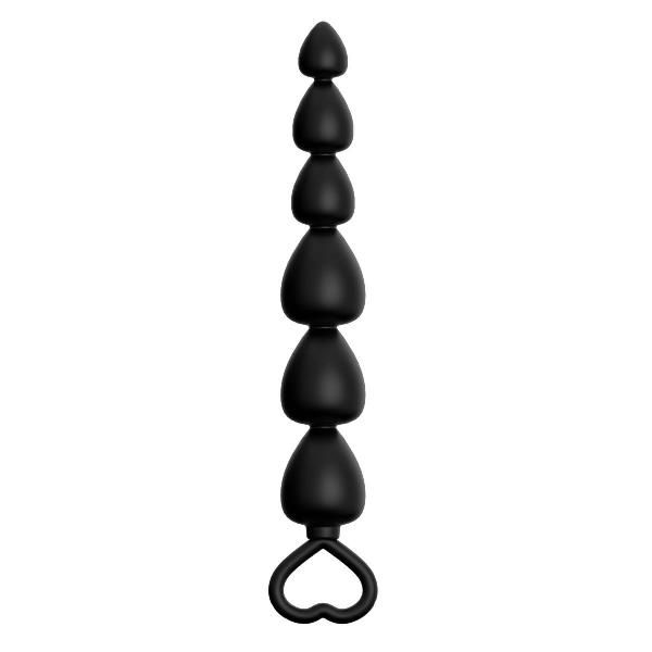 Черная анальная цепочка с 6 звеньями - 14,8 см. от Brazzers