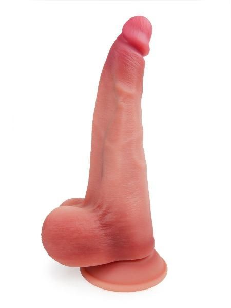 Телесный вибратор-реалистик на присоске - 30 см. от Erowoman-Eroman