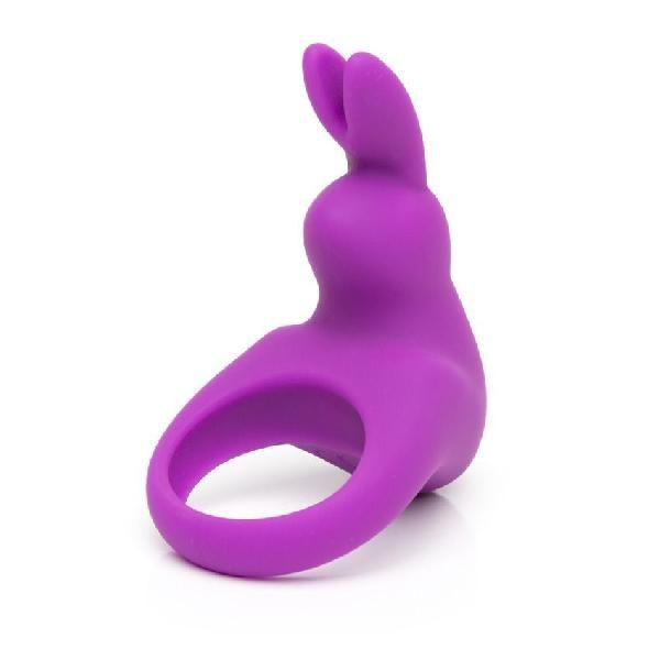 Фиолетовое эрекционное виброкольцо Happy Rabbit Rechargeable Rabbit Cock Ring от Happy Rabbit