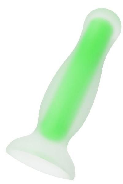 Зеленая, светящаяся в темноте анальная втулка Victor Glow - 10 см. от ToyFa
