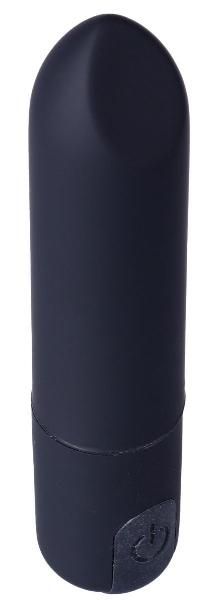 Черная гладкая коническая вибропуля - 8,5 см. от Джага-Джага