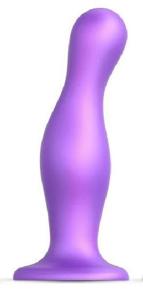 Фиолетовая насадка Strap-On-Me Dildo Plug Curvy size L от Strap-on-me