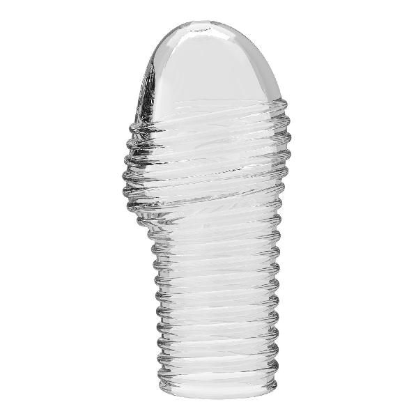 Прозрачная насадка на пенис с ребрышками Hoytt - 9 см. от Baile