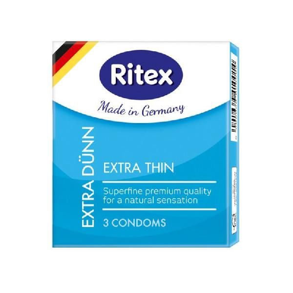 Ультратонкие презервативы RITEX EXTRA DUNN - 3 шт. от RITEX