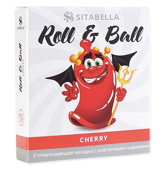 Стимулирующий презерватив-насадка Roll   Ball Cherry от Sitabella