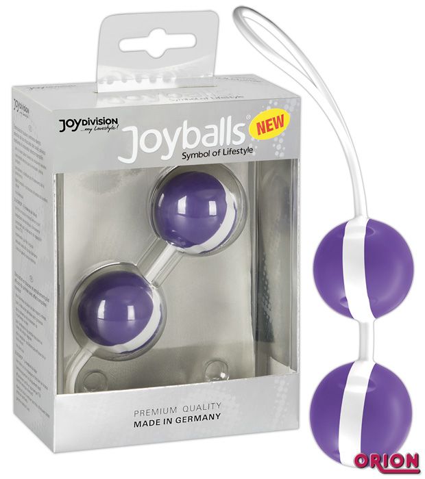 Фиолетово-белые вагинальные шарики Joyballs Bicolored от Joy Division
